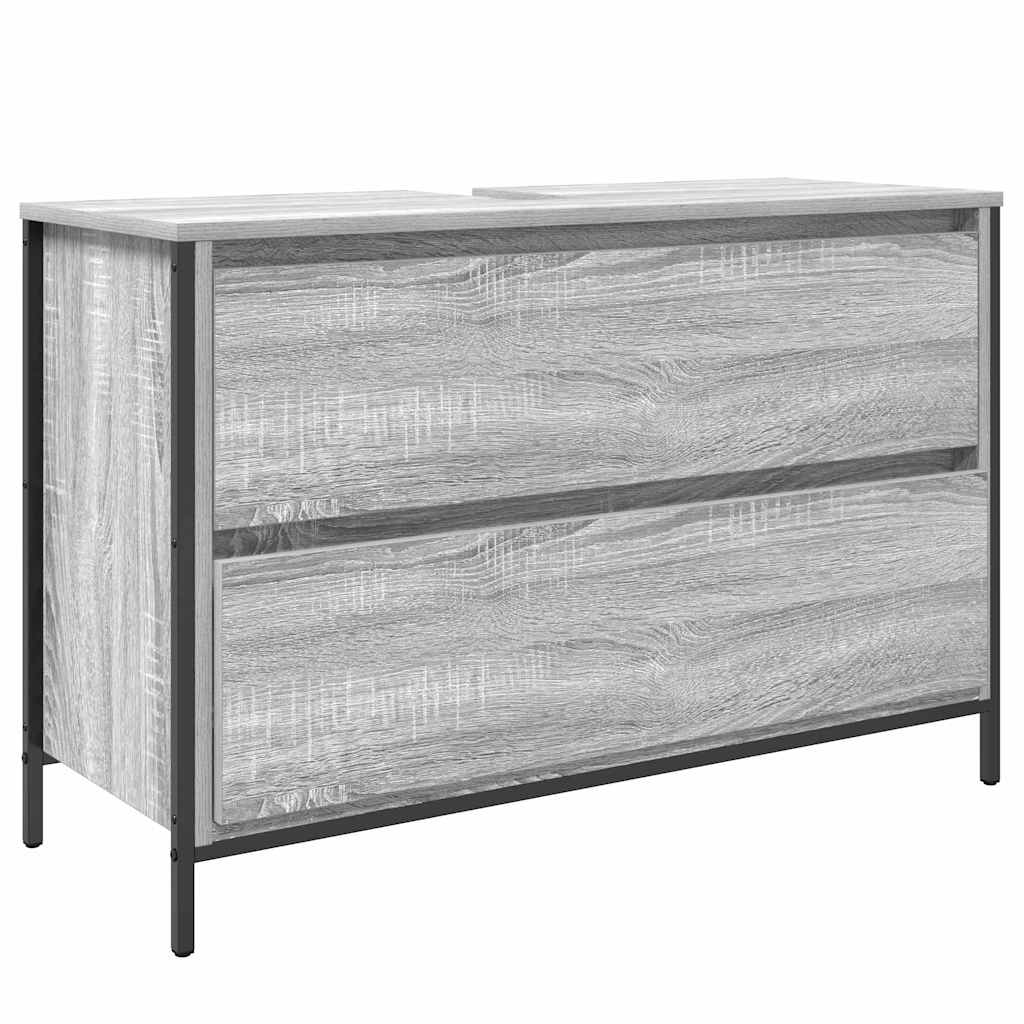 Set di mobili per il bagno con lo scaffale 3 pcs Grigio sonoma 3328362