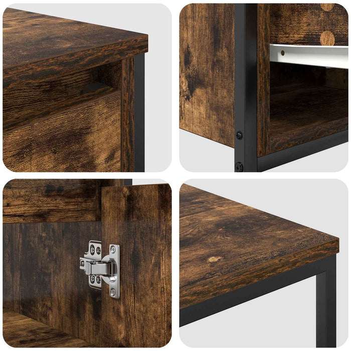 Set di mobili per il bagno 2 pcs Rovere Affumicato e Nero 3328376