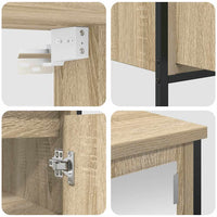 vidaXL Set Mobili da Bagno 2 pz Rovere Sonoma in Legno Multistrato