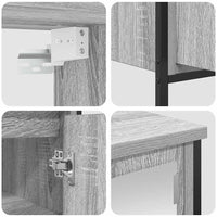 Set Mobili da Bagno 2 pz Grigio Sonoma in Legno Multistrato 3328392