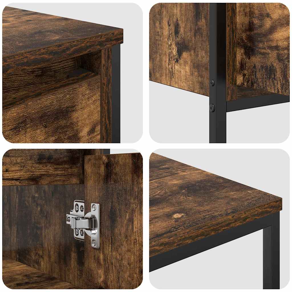 Set di mobili per il bagno 3 pcs Rovere affumicato e Nero 3328396