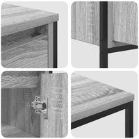 Set di mobili per il bagno con porta 3 pcs Grigio sonoma e Nero 3328397