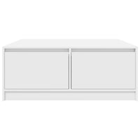 vidaXL Tavolino da Salotto con Cassetti Bianco 100x100x40 cm