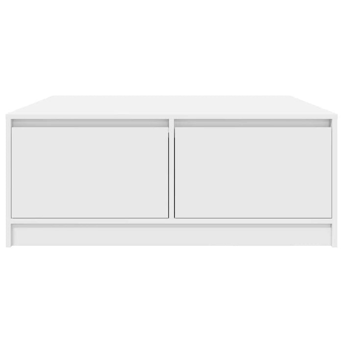 vidaXL Tavolino da Salotto con Cassetti Bianco 100x100x40 cm