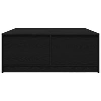 Tavolino da Salotto con Cassetti Rovere Nero 100x100x40 cm 3328400