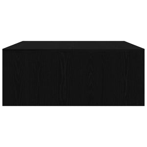 vidaXL Tavolino da Salotto con Cassetti Rovere Nero 100x100x40 cm