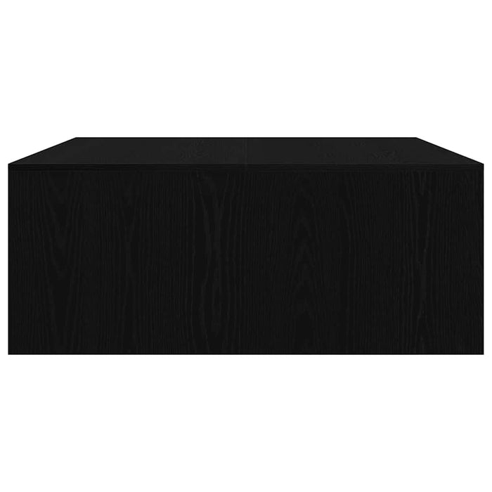 vidaXL Tavolino da Salotto con Cassetti Rovere Nero 100x100x40 cm