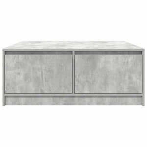 vidaXL Tavolino da Salotto con Cassetti Grigio Cemento 100x100x40 cm