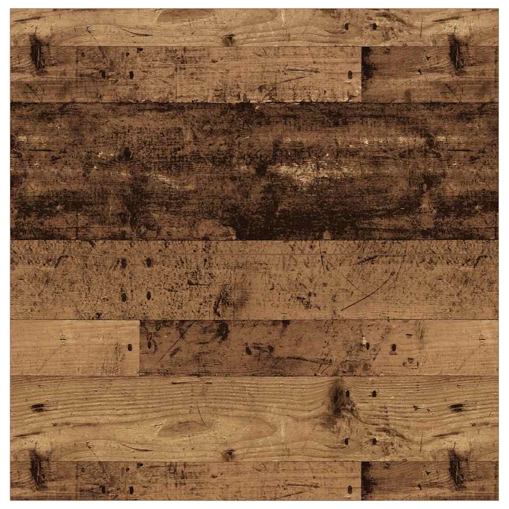 Tavolino da Salotto con Cassetti Legno Antico 100x100x40 cm