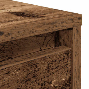 Tavolino da Salotto con Cassetti Legno Antico 100x100x40 cm 3328406