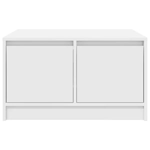 Tavolino da Salotto con Cassetti-Tavolino da soggiorno-Tavolo Bianco 70,5x70x40 cm