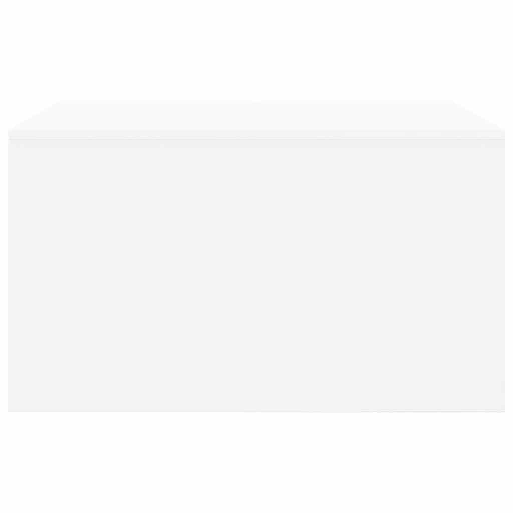 Tavolino da Salotto con Cassetti-Tavolino da soggiorno-Tavolo Bianco 70,5x70x40 cm