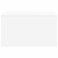 Tavolino da Salotto con Cassetti-Tavolino da soggiorno-Tavolo Bianco 70,5x70x40 cm