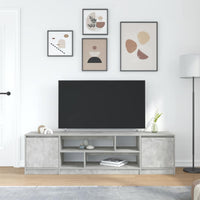vidaXL Mobile Porta TV Grigio Cemento 188,5x41x50 cm Legno Multistrato