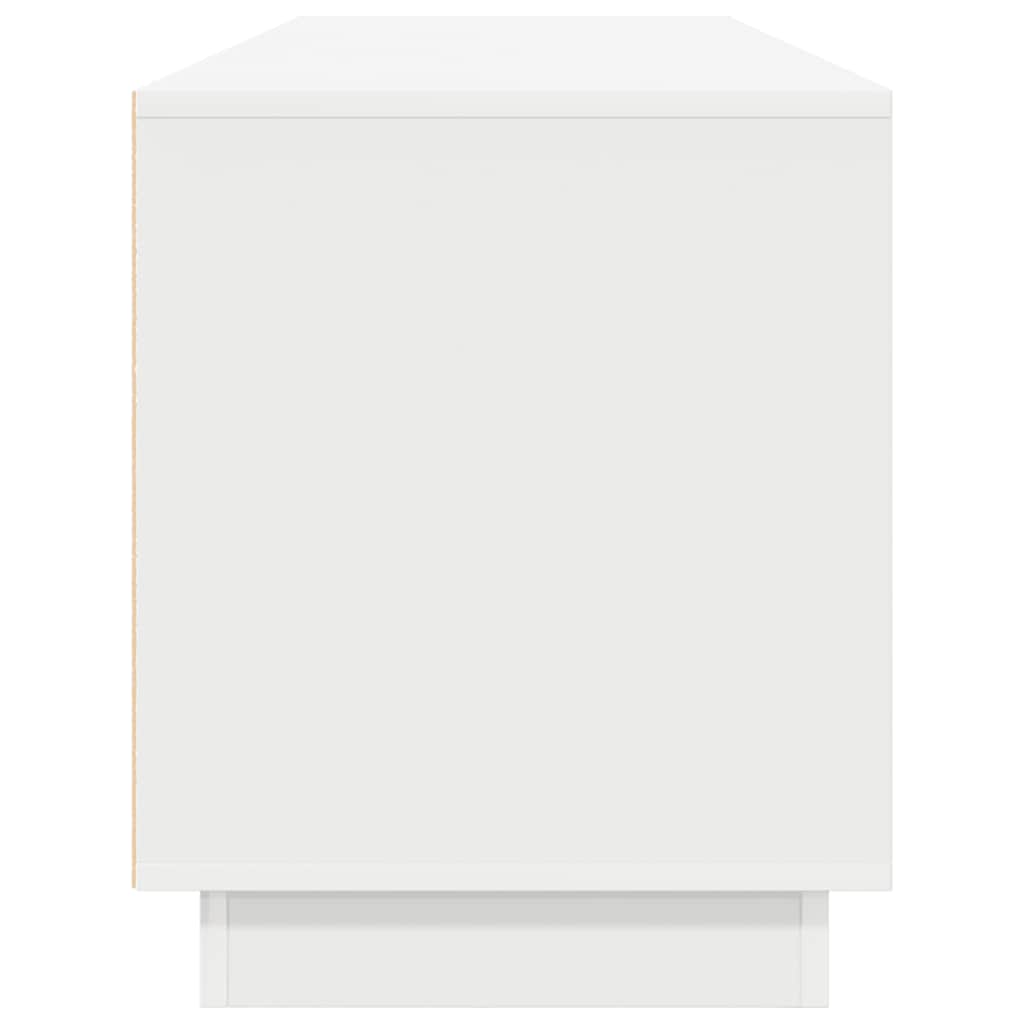 vidaXL Mobile Porta TV con Luci LED Bianco 193,5x41x50 cm