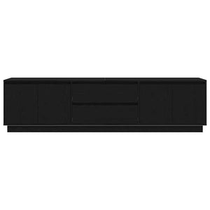 vidaXL Mobile Porta TV con Luci LED Rovere Nero 193,5x41x50 cm