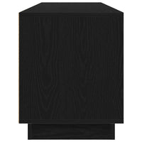 vidaXL Mobile Porta TV con Luci LED Rovere Nero 193,5x41x50 cm