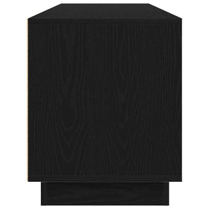 vidaXL Mobile Porta TV con Luci LED Rovere Nero 193,5x41x50 cm