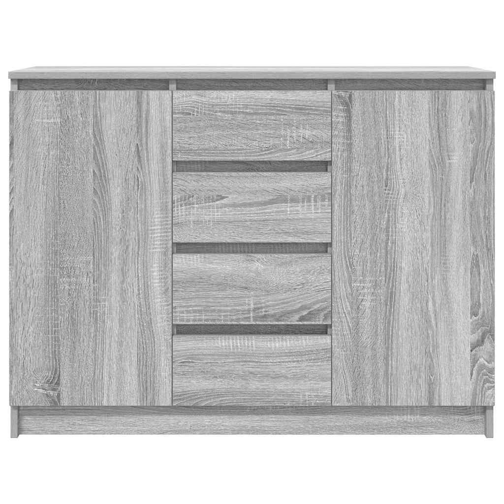vidaXL Credenza con Cassetti Grigio Sonoma 100,5x35x76cm in Truciolato