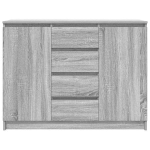 vidaXL Credenza con Cassetti Grigio Sonoma 100,5x35x76cm in Truciolato
