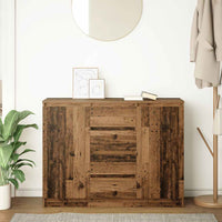 Credenza con Cassetti Legno Antico 100,5x35x76 cm in Truciolato