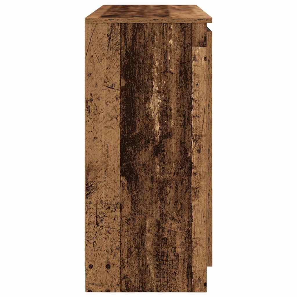 Credenza con Cassetti Legno Antico 100,5x35x76 cm in Truciolato