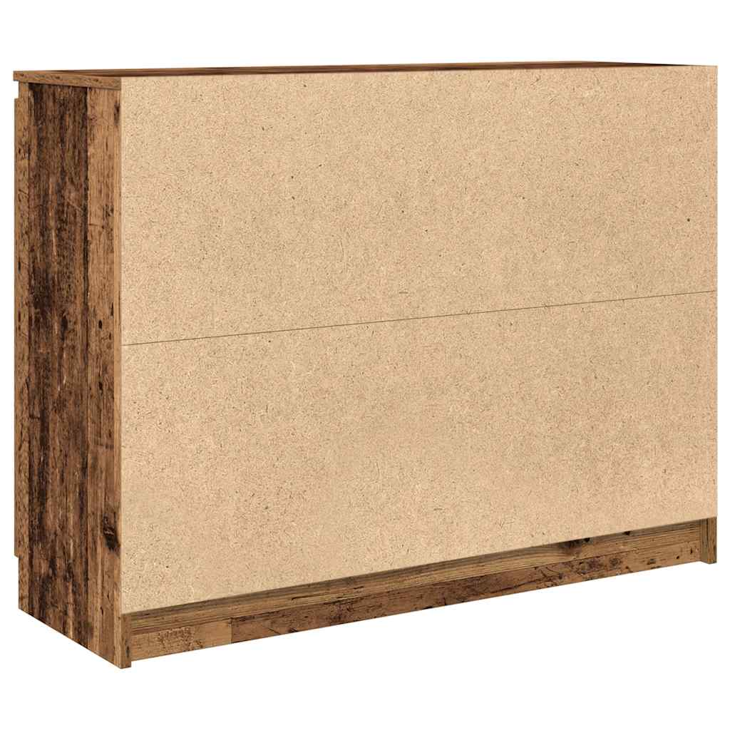 Credenza con Cassetti Legno Antico 100,5x35x76 cm in Truciolato