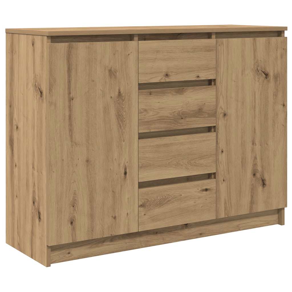 vidaXL Credenza con Cassetti Rovere Artigianale 100,5x35x76 cm