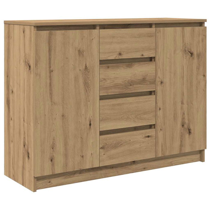 vidaXL Credenza con Cassetti Rovere Artigianale 100,5x35x76 cm