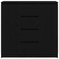 vidaXL Credenza con Cassetti Rovere Nero 100,5x35x98,5 cm Truciolato