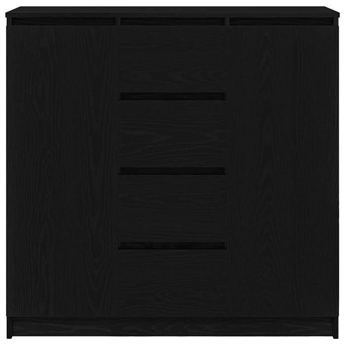 vidaXL Credenza con Cassetti Rovere Nero 100,5x35x98,5 cm Truciolato