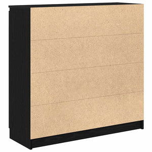 vidaXL Credenza con Cassetti Rovere Nero 100,5x35x98,5 cm Truciolato