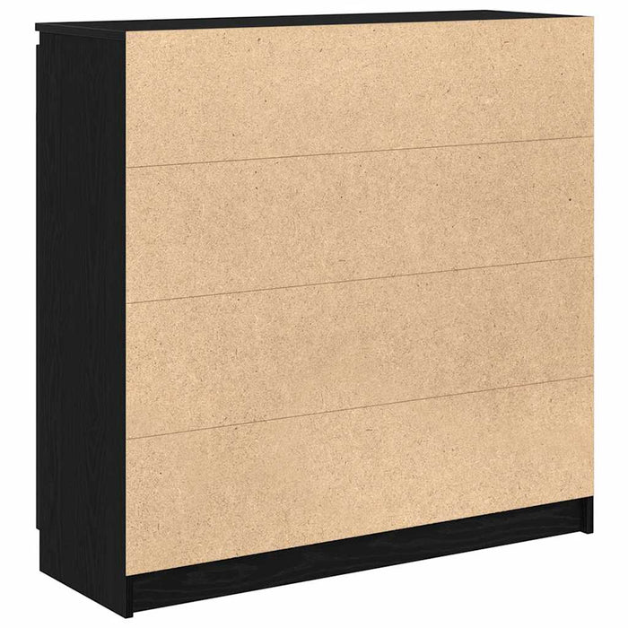 vidaXL Credenza con Cassetti Rovere Nero 100,5x35x98,5 cm Truciolato