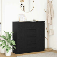 vidaXL Credenza con Cassetti Rovere Nero 100,5x35x98,5 cm Truciolato