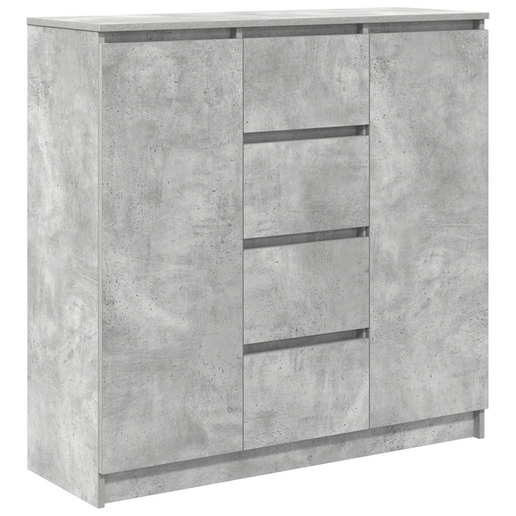 vidaXL Credenza con Cassetti Grigio Cemento 100,5x35x98,5cm Truciolato