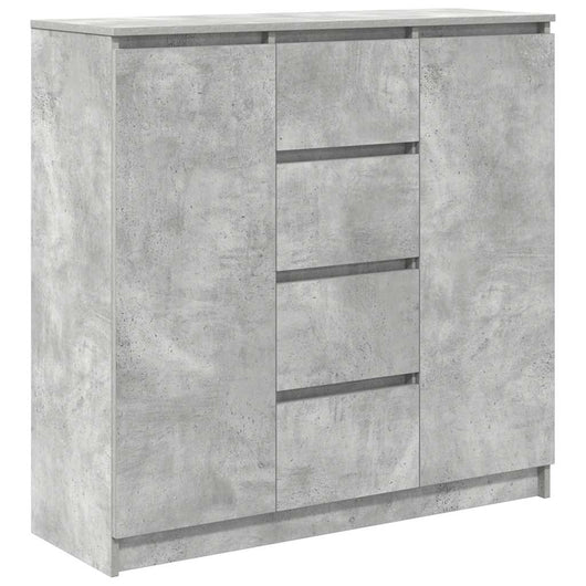vidaXL Credenza con Cassetti Grigio Cemento 100,5x35x98,5cm Truciolato