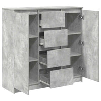 vidaXL Credenza con Cassetti Grigio Cemento 100,5x35x98,5cm Truciolato