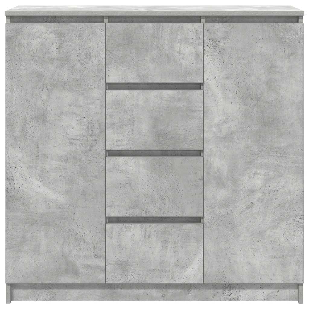 vidaXL Credenza con Cassetti Grigio Cemento 100,5x35x98,5cm Truciolato