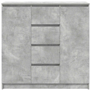 vidaXL Credenza con Cassetti Grigio Cemento 100,5x35x98,5cm Truciolato