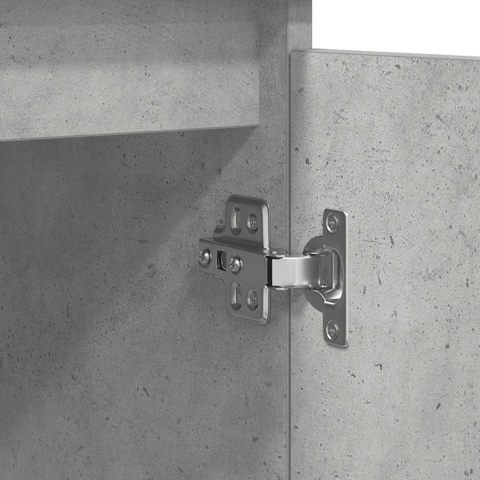 vidaXL Credenza con Cassetti Grigio Cemento 100,5x35x98,5cm Truciolato