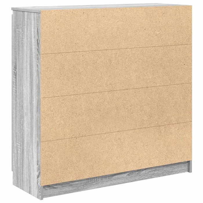 Credenza con Cassetti Grigio Sonoma 100,5x35x98,5 cm Truciolato 3328458