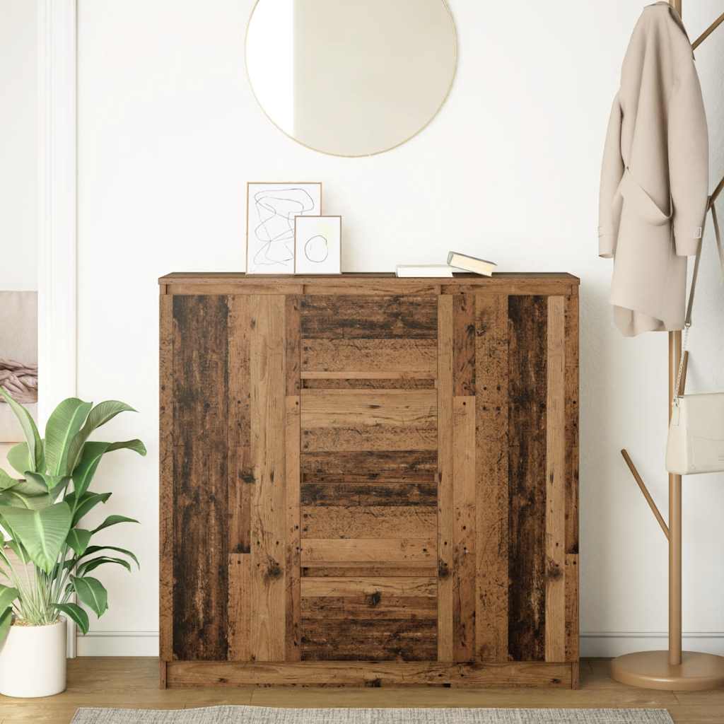 vidaXL Credenza con Cassetti Legno Antico 100,5x35x98,5 cm Truciolato