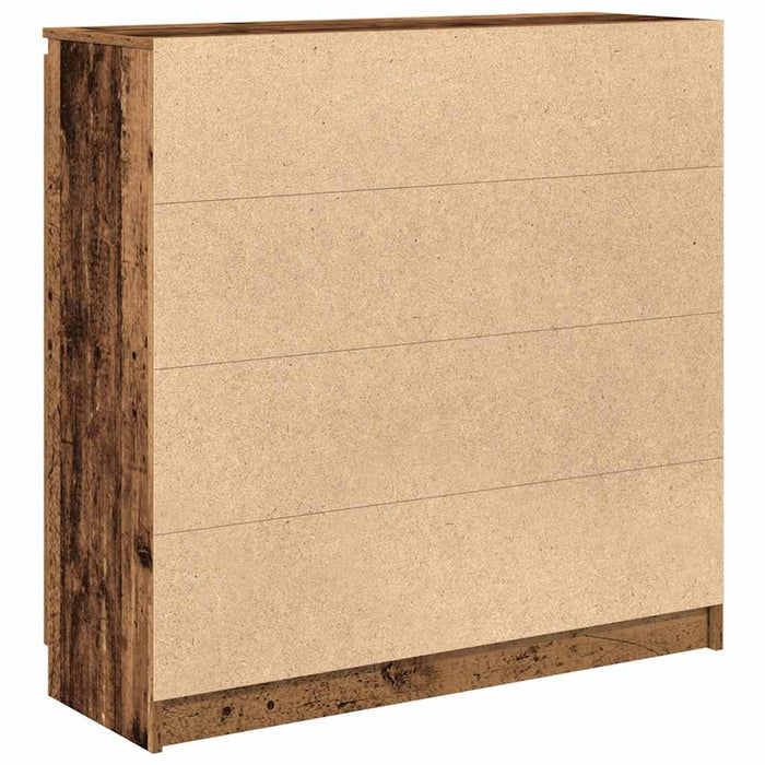 vidaXL Credenza con Cassetti Legno Antico 100,5x35x98,5 cm Truciolato