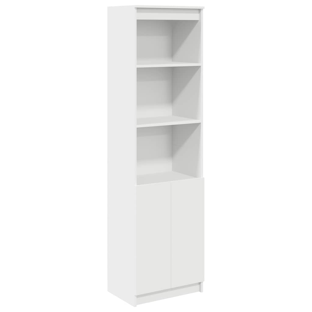 Credenza-Buffet-Armadio da cucina Bianca 50x35x180 cm in Legno Multistrato