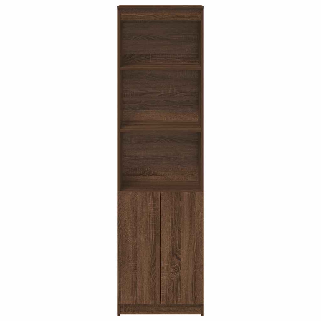 vidaXL Credenza Rovere Marrone 50x35x180 cm in Legno Multistrato