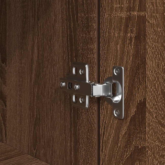 vidaXL Credenza Rovere Marrone 50x35x180 cm in Legno Multistrato