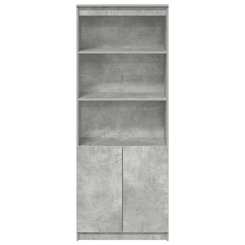 vidaXL Credenza Grigio Cemento 70x35x180 cm in Legno Multistrato