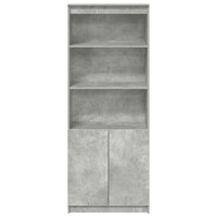 vidaXL Credenza Grigio Cemento 70x35x180 cm in Legno Multistrato