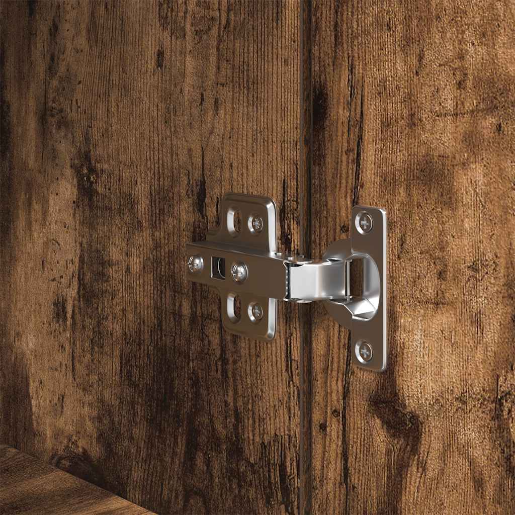 vidaXL Credenza Rovere Fumo 70x35x180 cm in Legno Multistrato