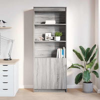 vidaXL Credenza Grigio Sonoma 70x35x180 cm in Legno Multistrato